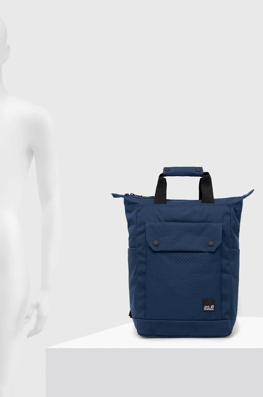 Jack Wolfskin Раница Cook Pack в синьо голям размер с изчистен дизайн - Pepit.bg