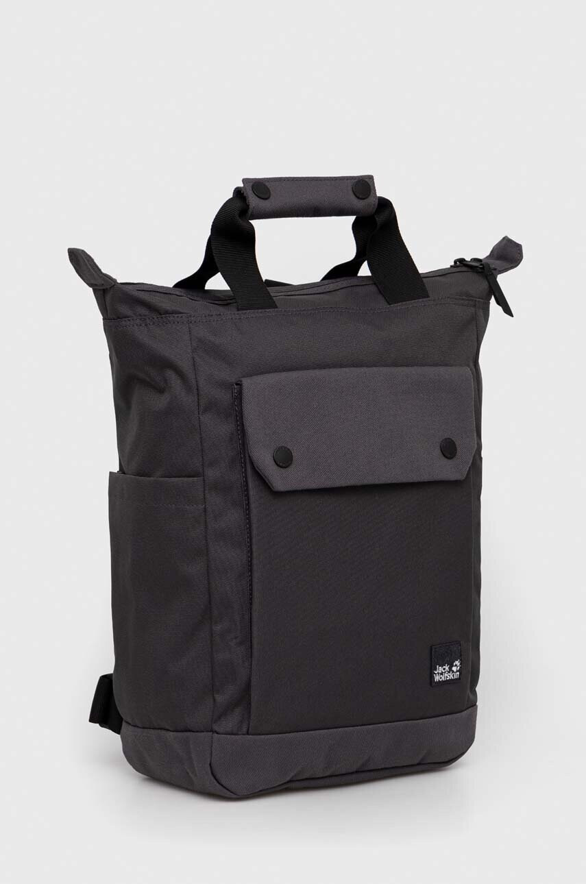 Jack Wolfskin Раница Cook Pack в сиво голям размер с изчистен дизайн - Pepit.bg