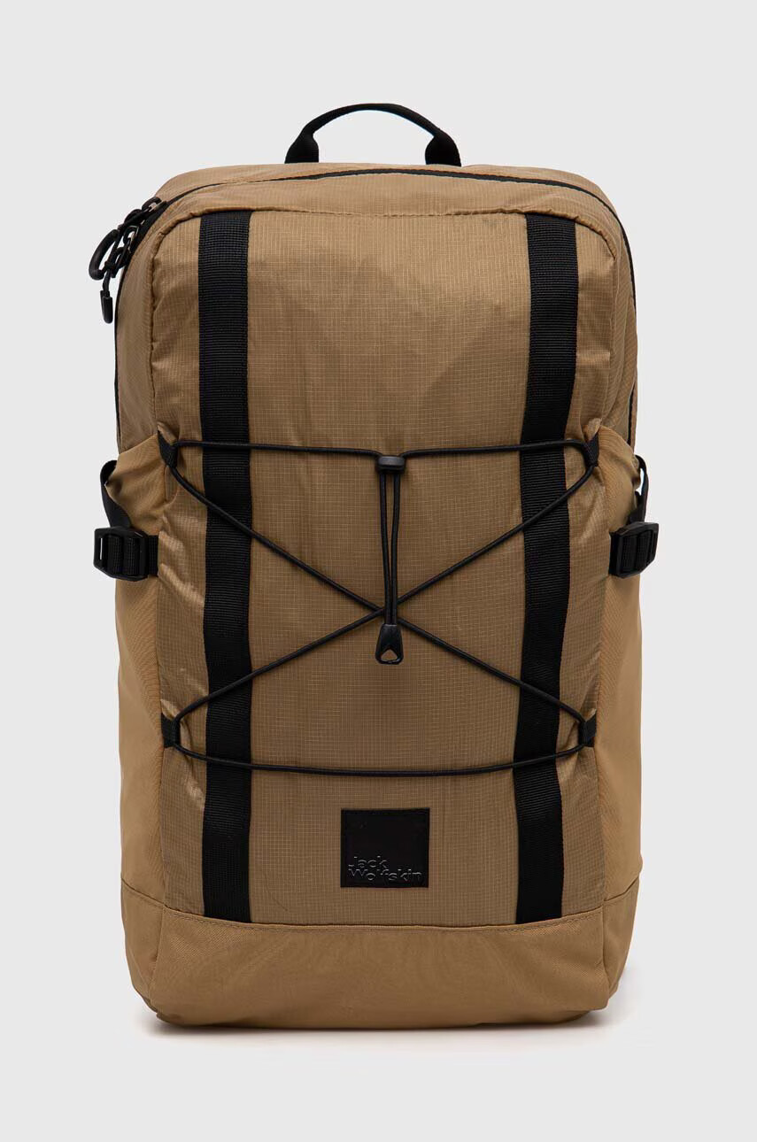 Jack Wolfskin Раница WANDERTHIRST 20 в кафяво голям размер с изчистен дизайн - Pepit.bg