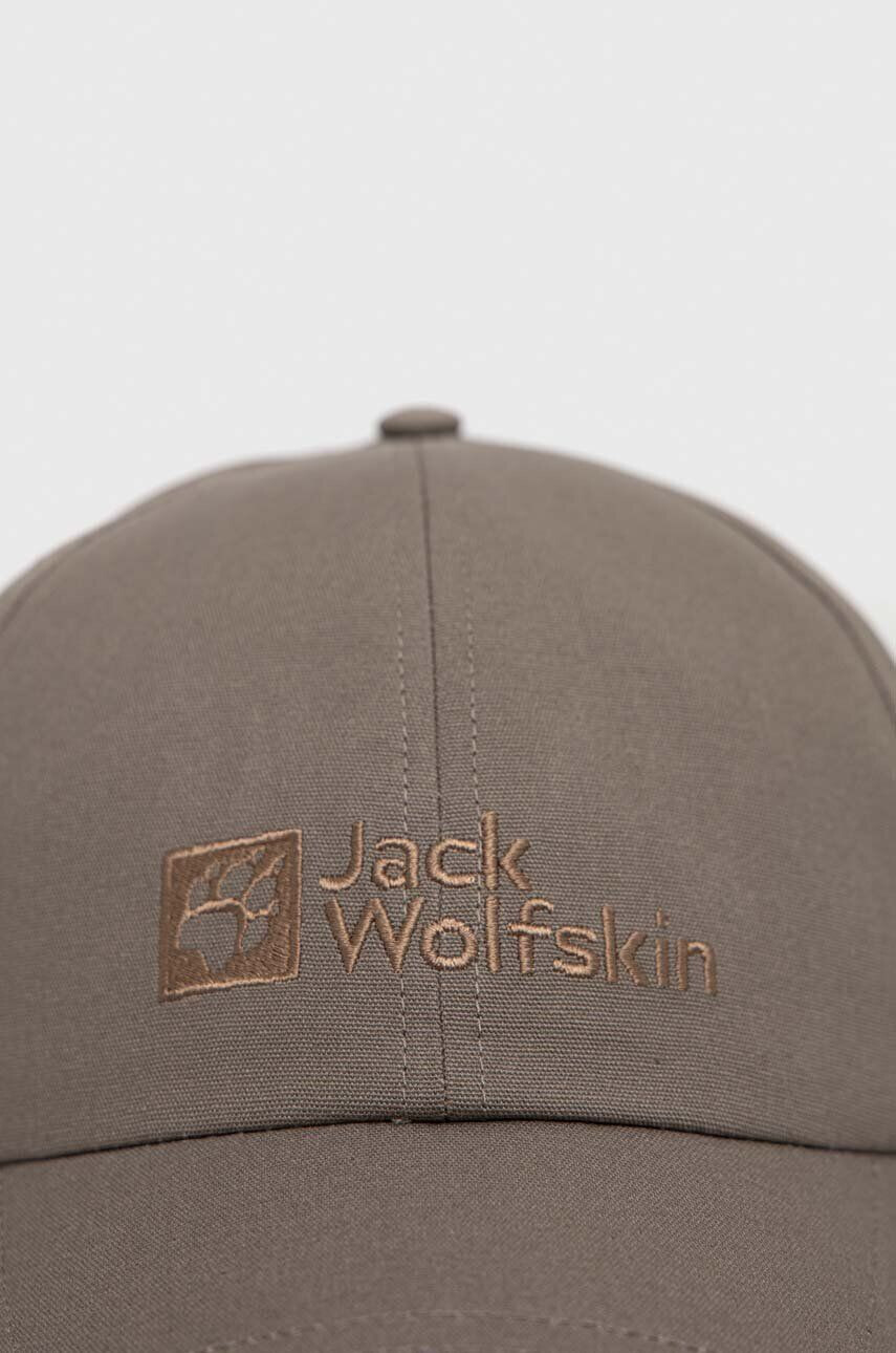 Jack Wolfskin Шапка с козирка в сиво с апликация - Pepit.bg