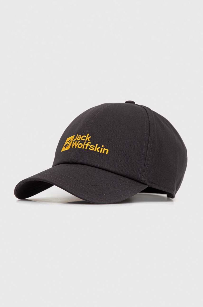 Jack Wolfskin Шапка с козирка в сиво с апликация - Pepit.bg