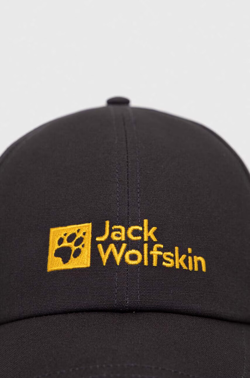 Jack Wolfskin Шапка с козирка в сиво с апликация - Pepit.bg