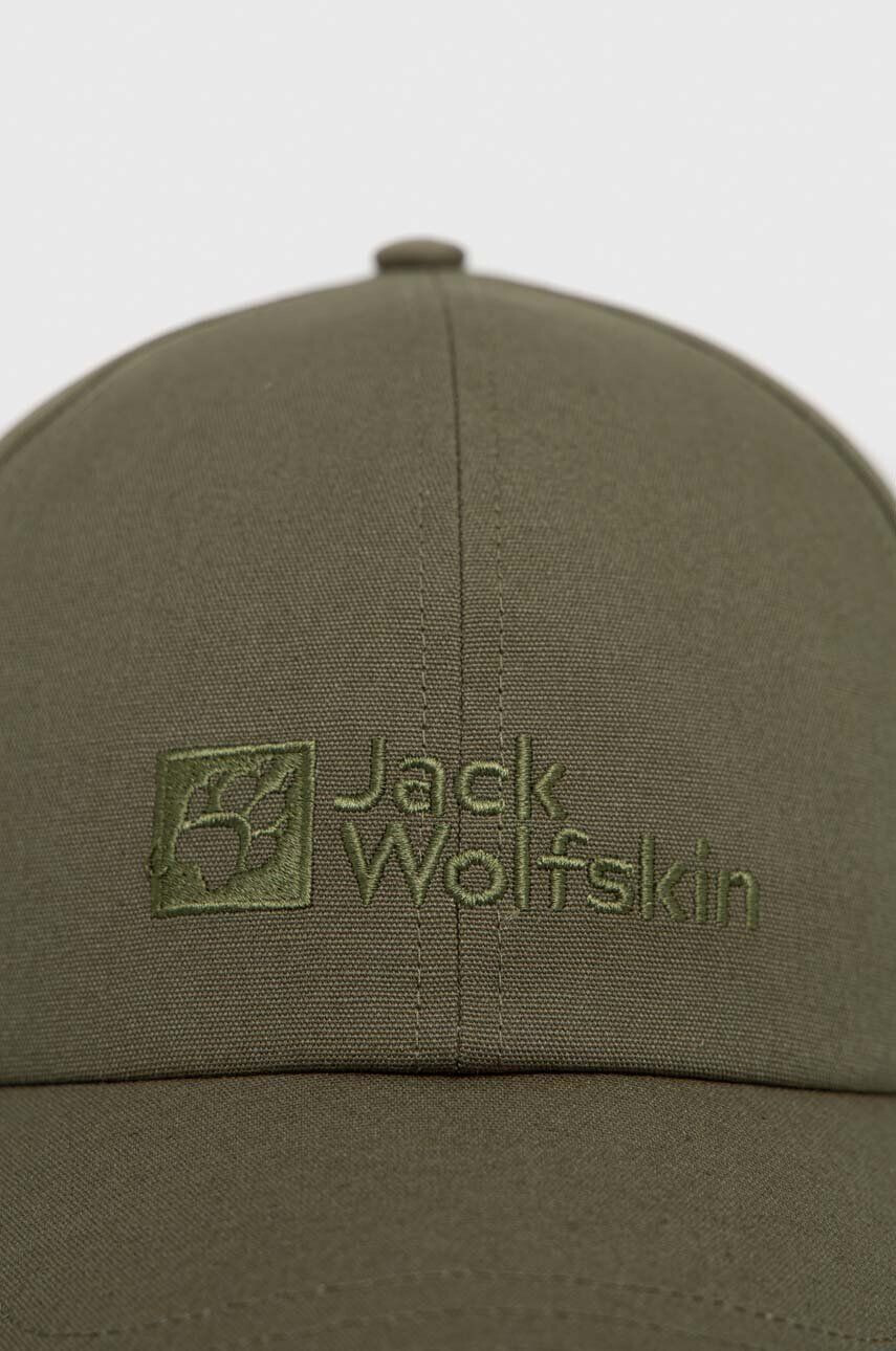 Jack Wolfskin Шапка с козирка в зелено с апликация - Pepit.bg