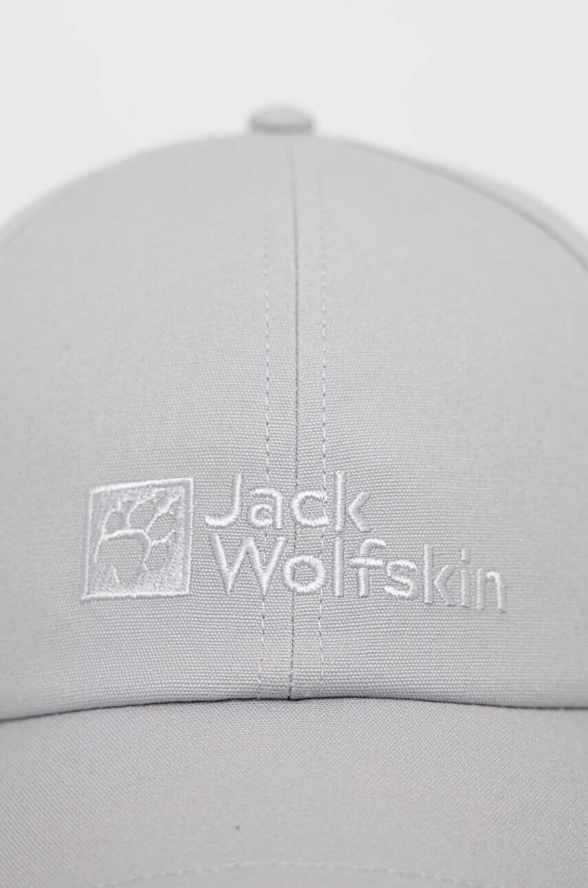 Jack Wolfskin Шапка с козирка в сиво с апликация - Pepit.bg