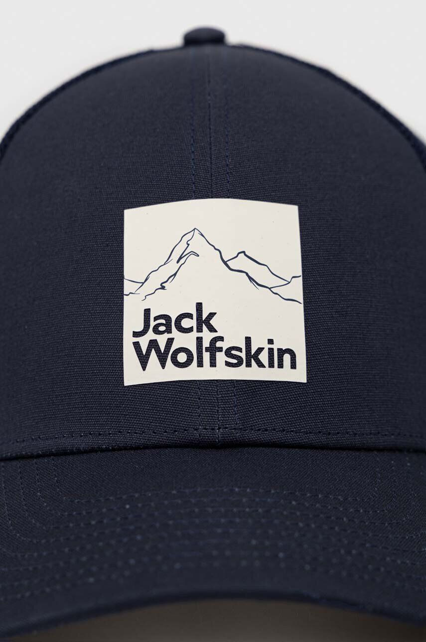 Jack Wolfskin Шапка с козирка Brand в тъмносиньо с принт - Pepit.bg