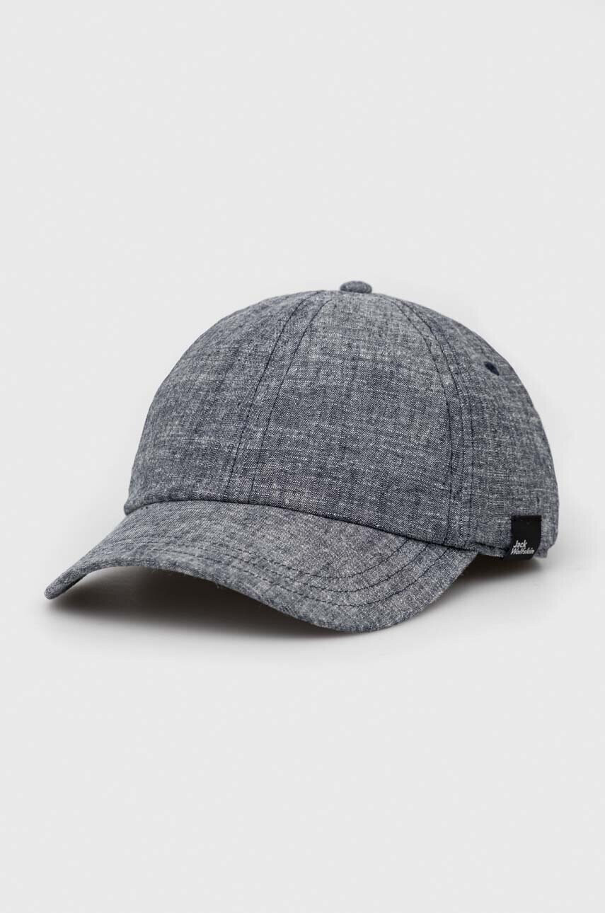 Jack Wolfskin Шапка с козирка Sandroute в тъмносин меланж - Pepit.bg