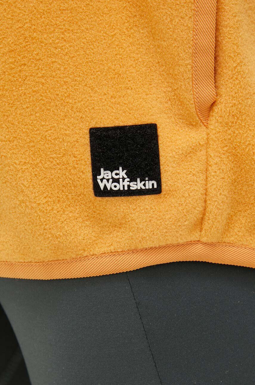 Jack Wolfskin Спортен суичър Bockenheim Fleece в оранжево с изчистен дизайн - Pepit.bg