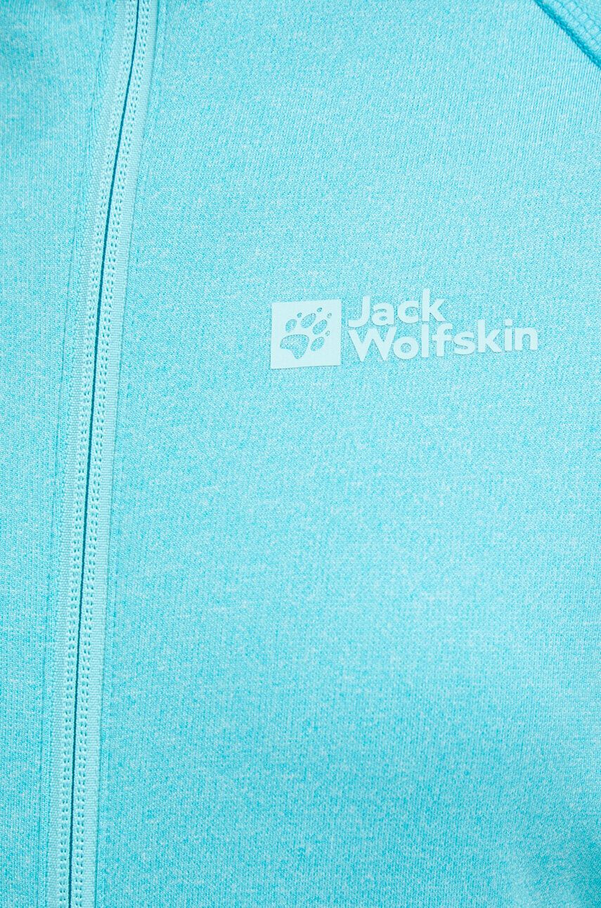 Jack Wolfskin Спортен суичър Fortberg Fz в тюркоазено с изчистен дизайн - Pepit.bg