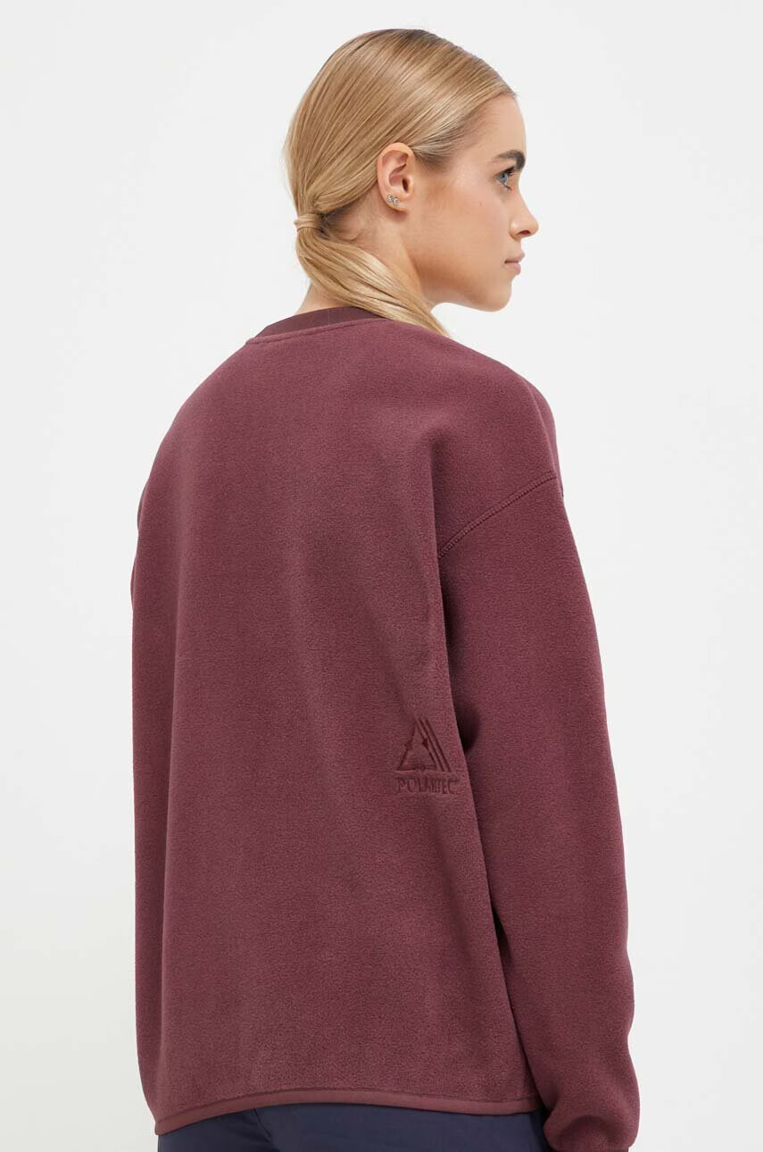 Jack Wolfskin Спортен суичър Osloer Pullover в бордо с изчистен дизайн - Pepit.bg