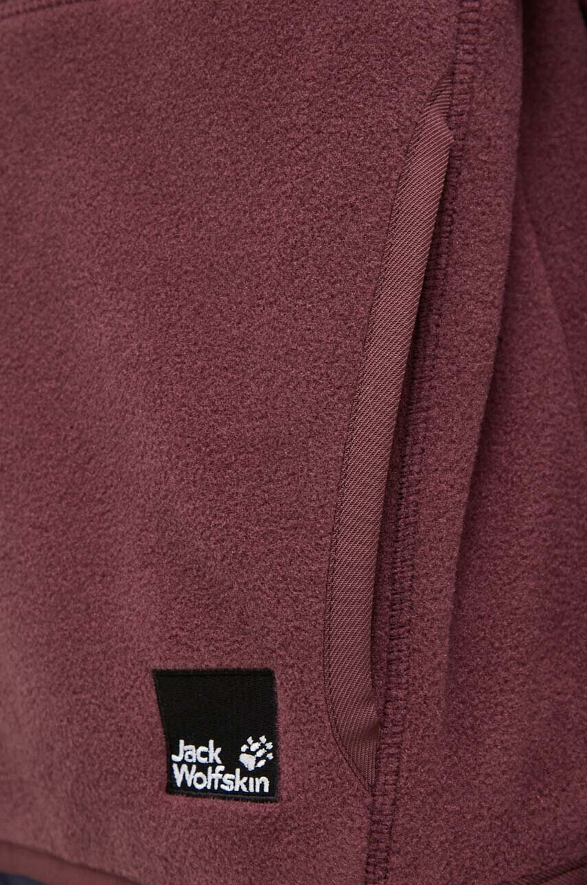 Jack Wolfskin Спортен суичър Osloer Pullover в бордо с изчистен дизайн - Pepit.bg