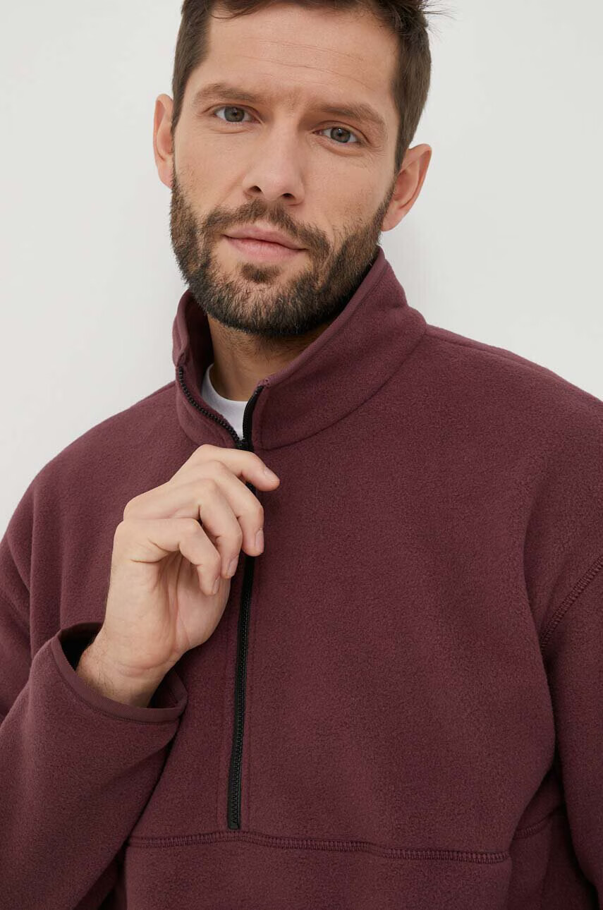 Jack Wolfskin Суичър в бордо с изчистен дизайн - Pepit.bg