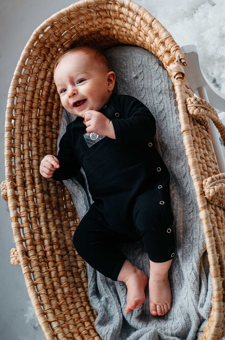Jamiks Бебешки ританки в черно - Pepit.bg