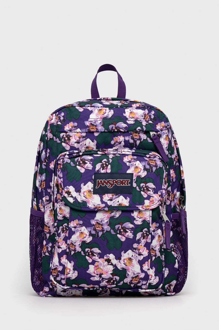 Jansport Раница в лилаво голям размер с десен - Pepit.bg