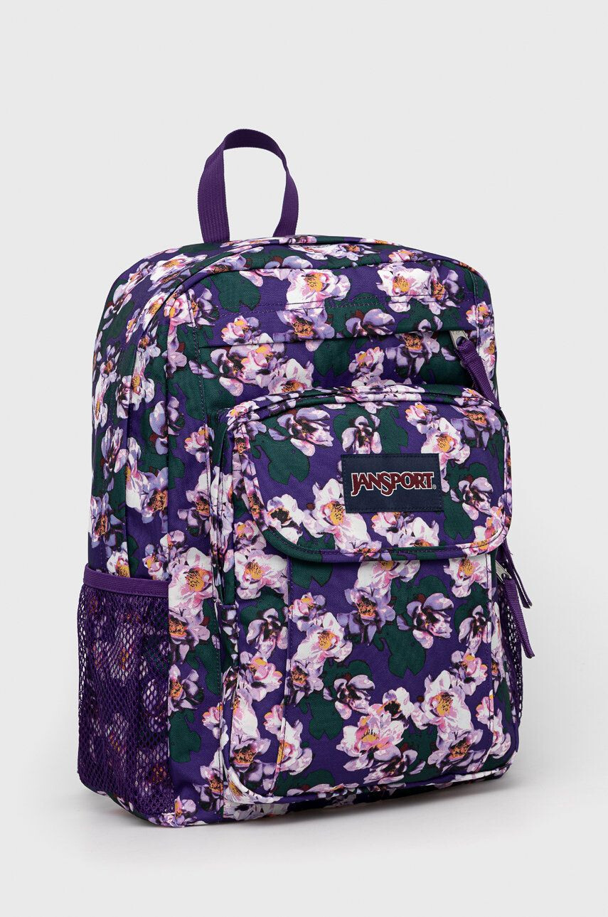 Jansport Раница в лилаво голям размер с десен - Pepit.bg