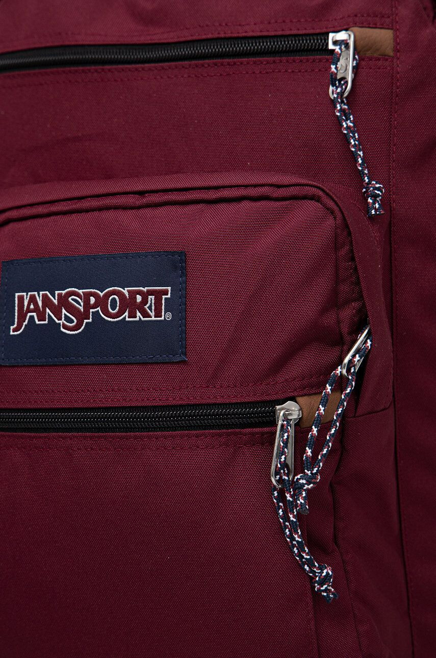 Jansport Раница в бордо голям размер с апликация - Pepit.bg