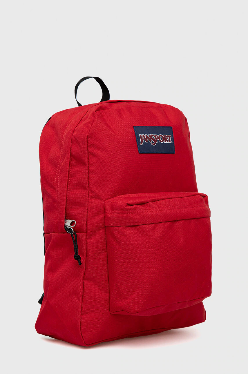 Jansport Раница в червено голям размер с изчистен дизайн - Pepit.bg
