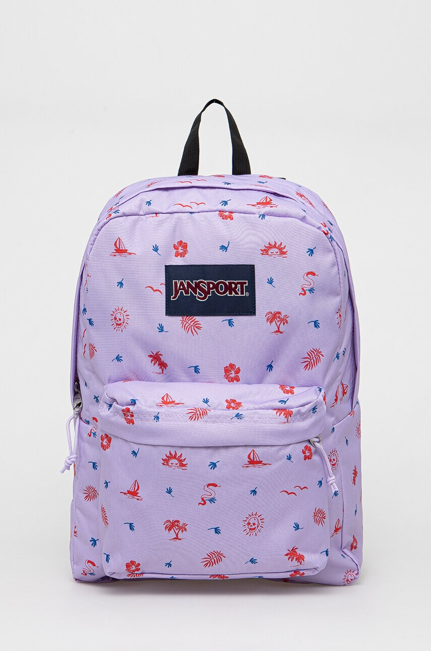 Jansport Раница в лилаво голям размер с десен - Pepit.bg