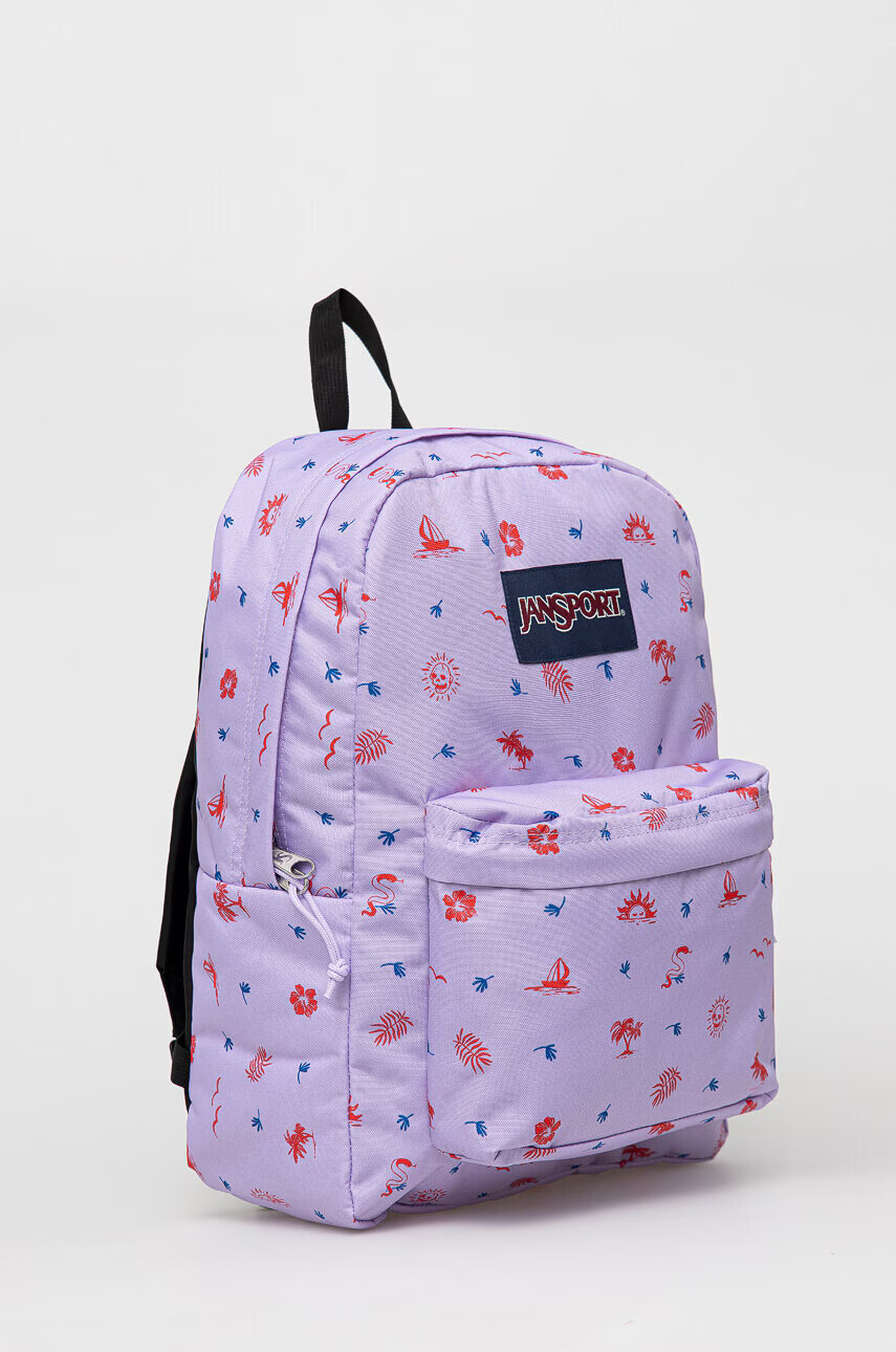 Jansport Раница в лилаво голям размер с десен - Pepit.bg
