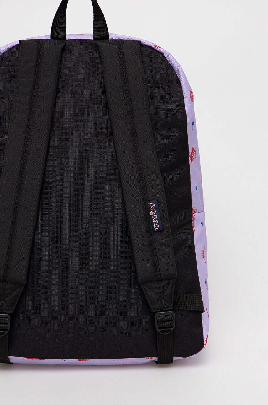 Jansport Раница в лилаво голям размер с десен - Pepit.bg