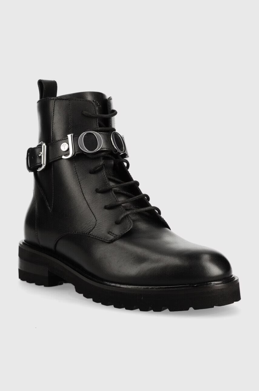 Joop! Кожени боти Lettera в черно с равна подметка 4140006734 - Pepit.bg