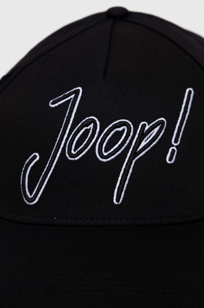 Joop! Памучна шапка с козирка в черно с принт - Pepit.bg