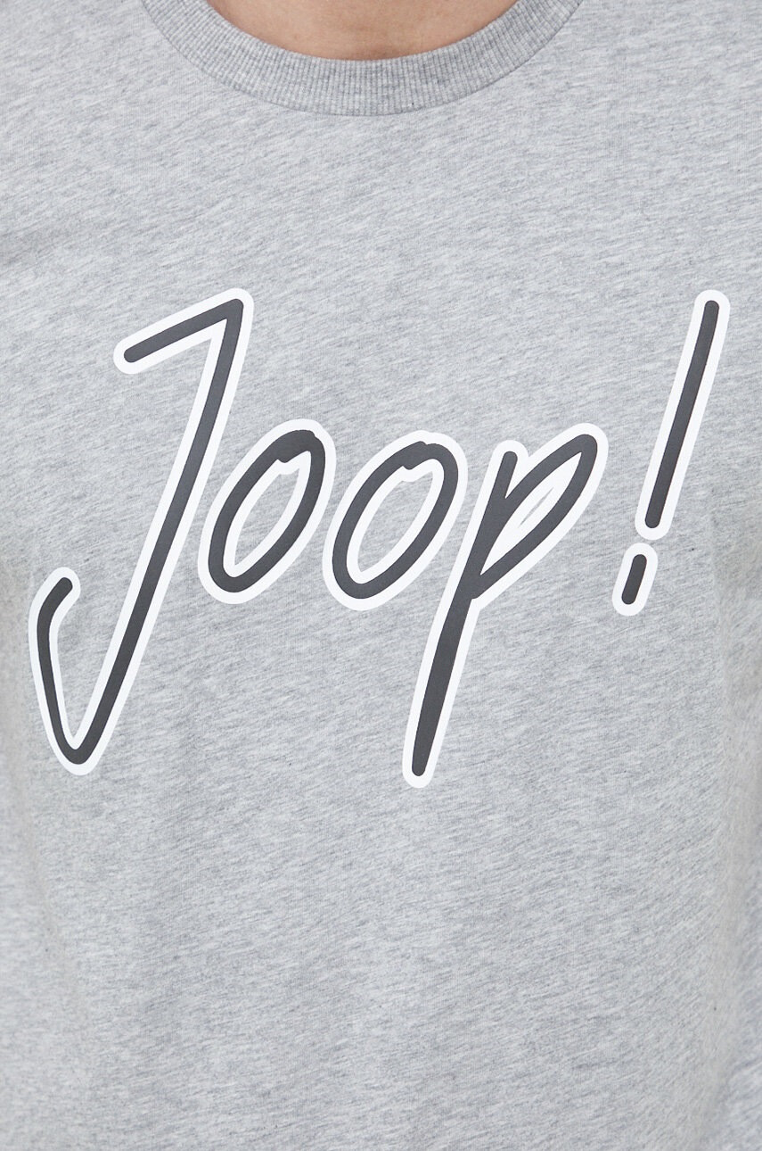Joop! Памучна тениска в сиво с принт - Pepit.bg