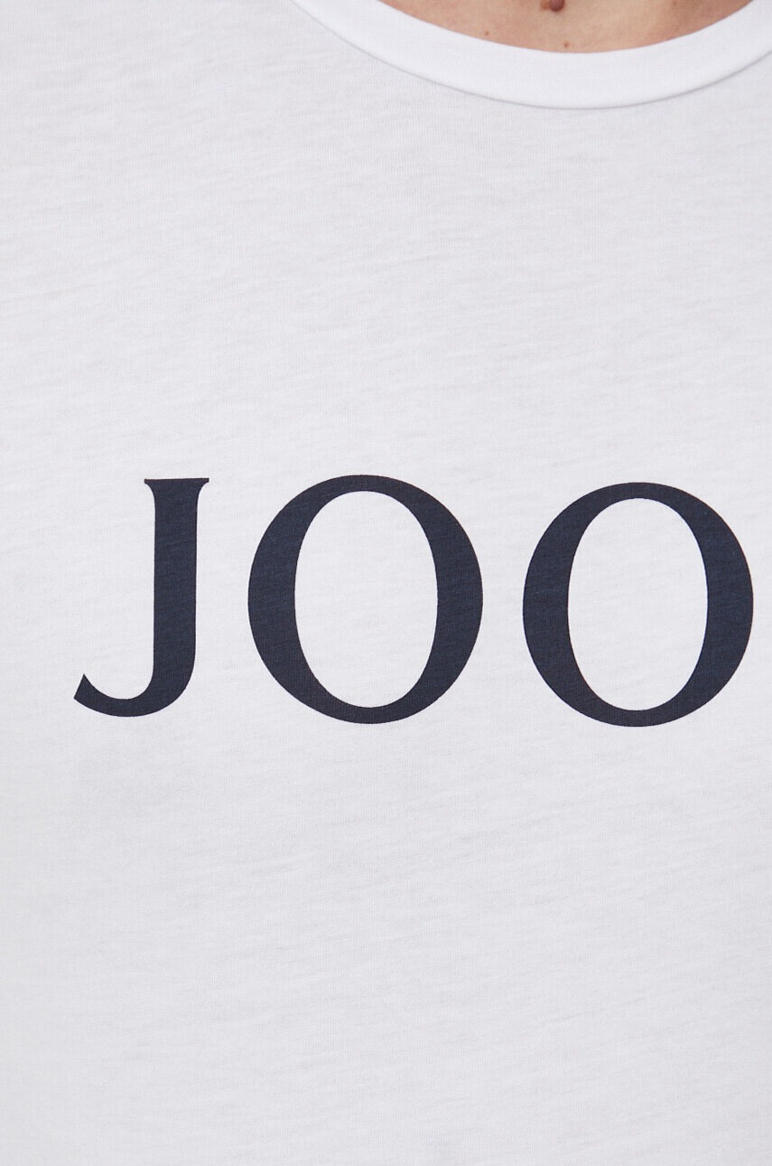 Joop! Памучна тениска в бяло с принт - Pepit.bg