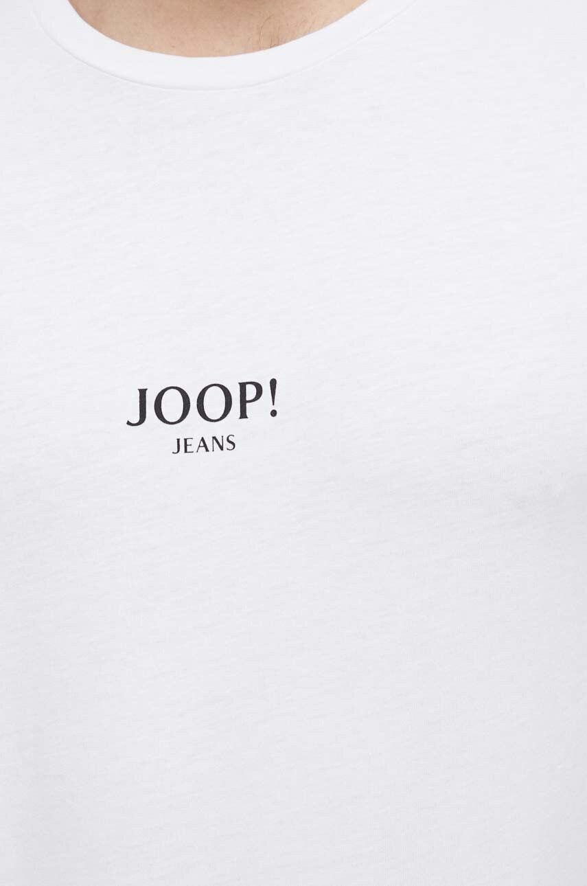 Joop! Памучна тениска в бяло с изчистен дизайн - Pepit.bg