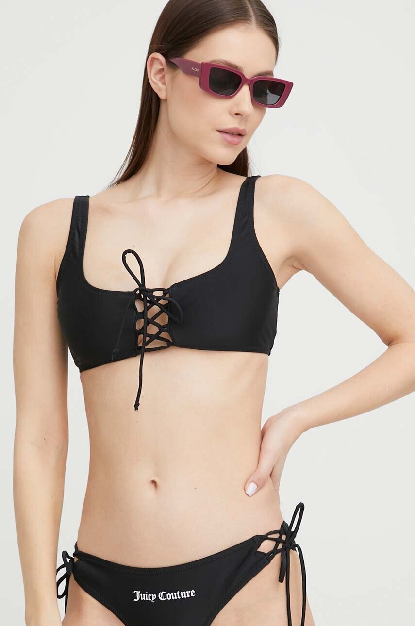 Juicy Couture Бански от две части в черно с мека чашка - Pepit.bg