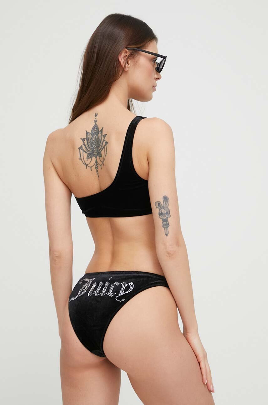 Juicy Couture Бански от две части Jocelyn Diamente в черно с мека чашка - Pepit.bg