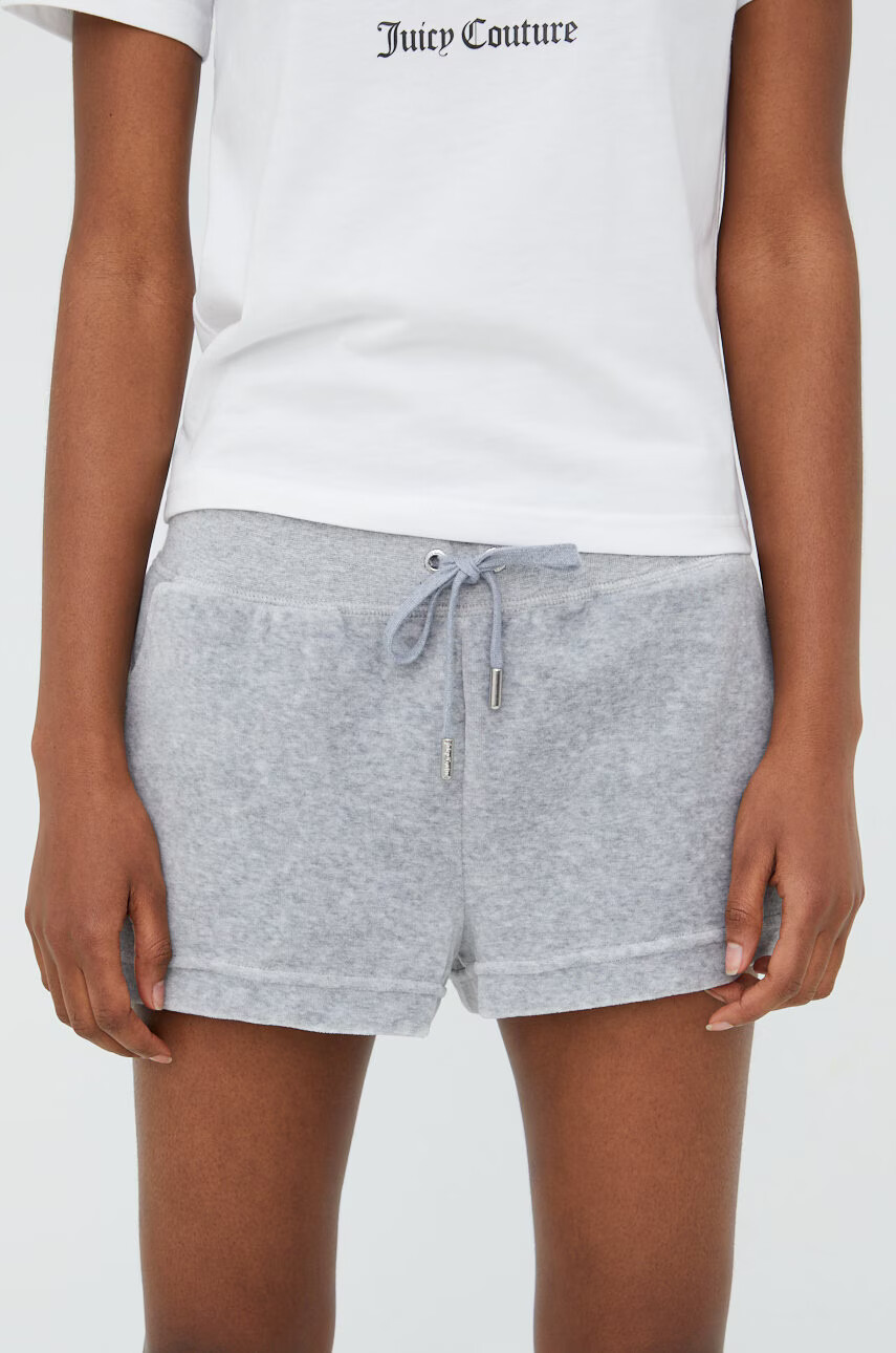 Juicy Couture Къси панталони в черно с принт със стандартна талия - Pepit.bg