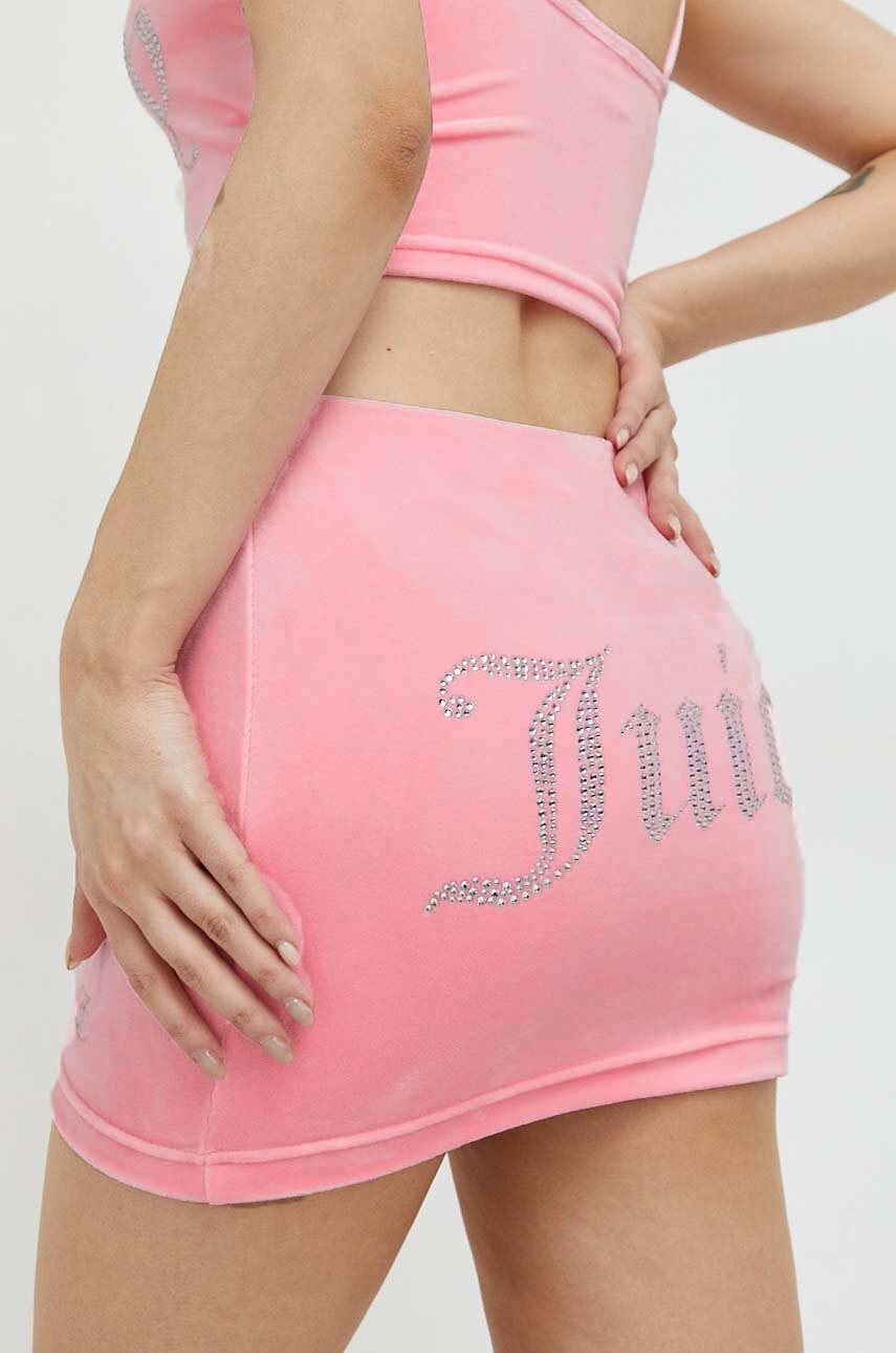 Juicy Couture Пола в розово къс модел с кройка тип молив - Pepit.bg