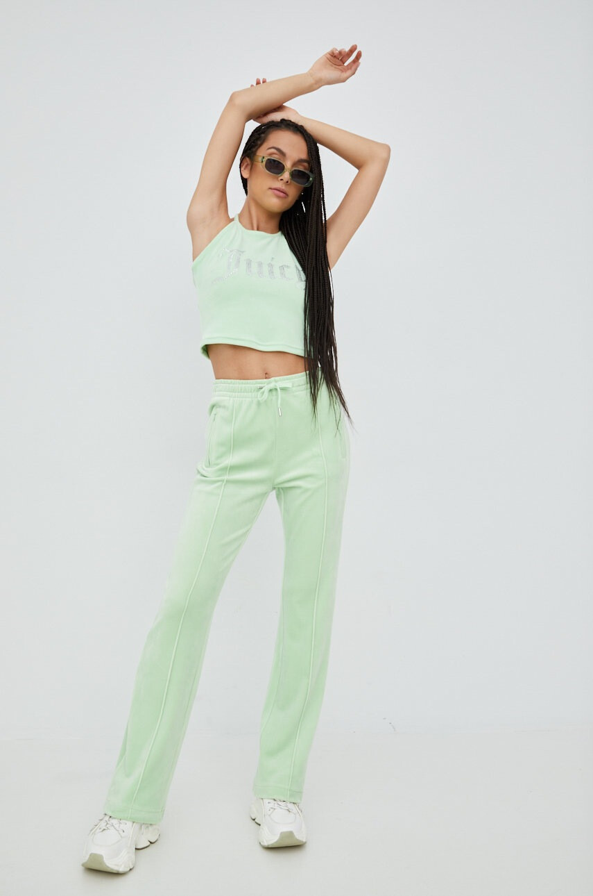 Juicy Couture Спортен панталон в зелено с апликация - Pepit.bg