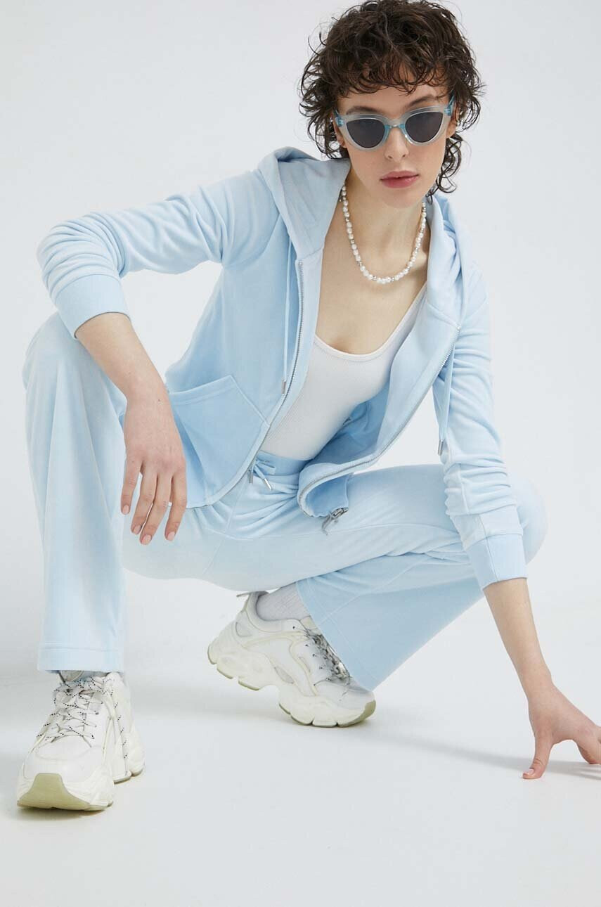 Juicy Couture Спортен панталон в синьо с апликация - Pepit.bg