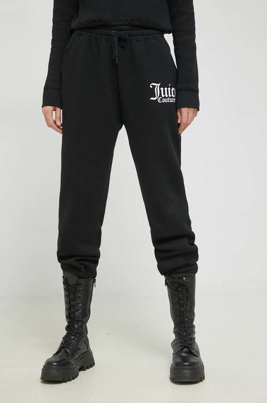 Juicy Couture Спортен панталон Sora в черно с принт - Pepit.bg
