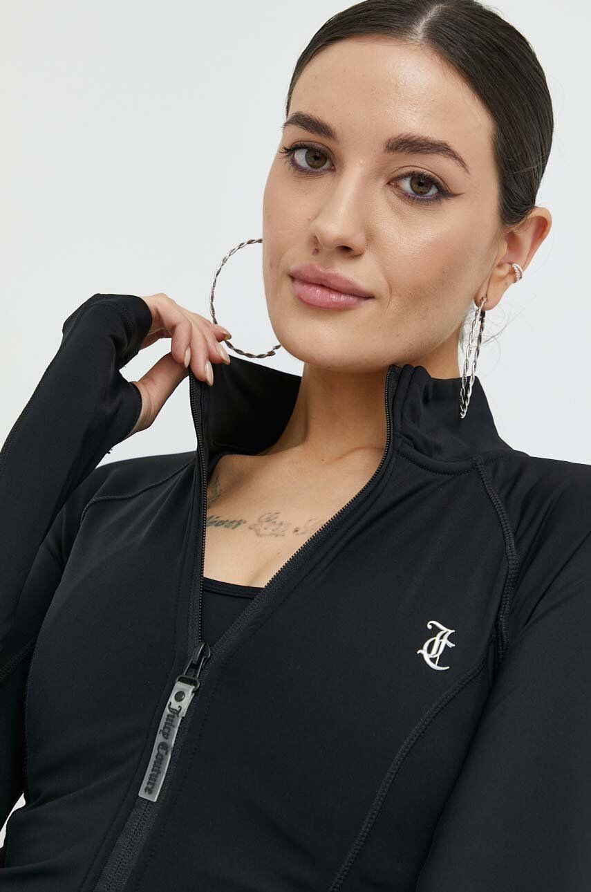 Juicy Couture Суичър Lara в черно с изчистен дизайн - Pepit.bg