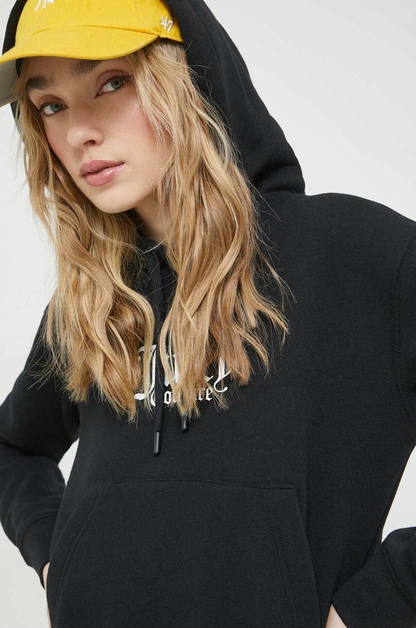 Juicy Couture Суичър Patricia в черно с качулка с принт - Pepit.bg