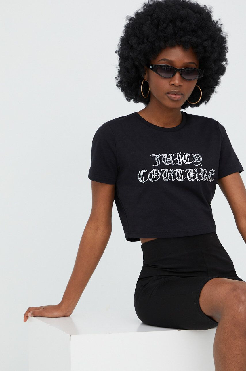 Juicy Couture Тениска в черно - Pepit.bg