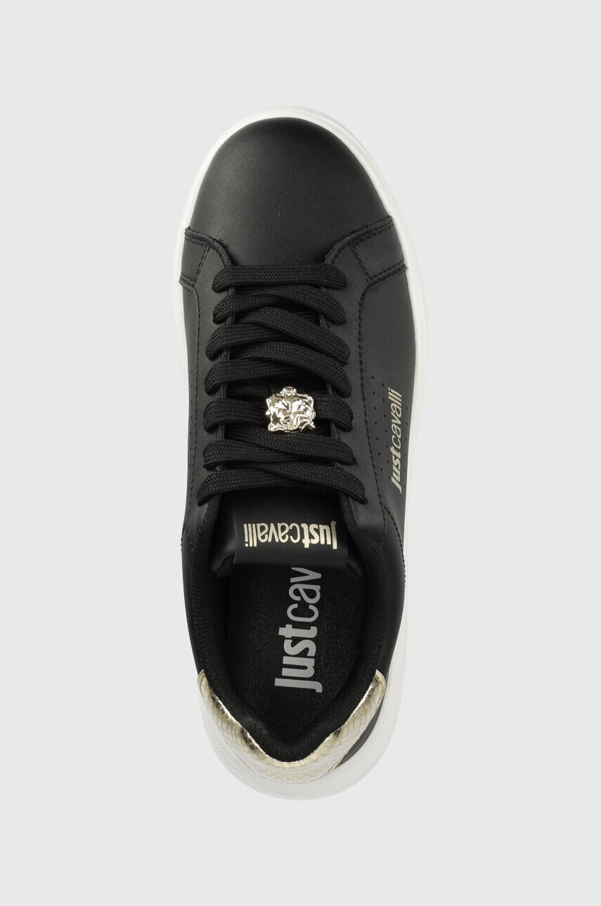 Just Cavalli Кожени маратонки в черно 74RB3SB3 - Pepit.bg