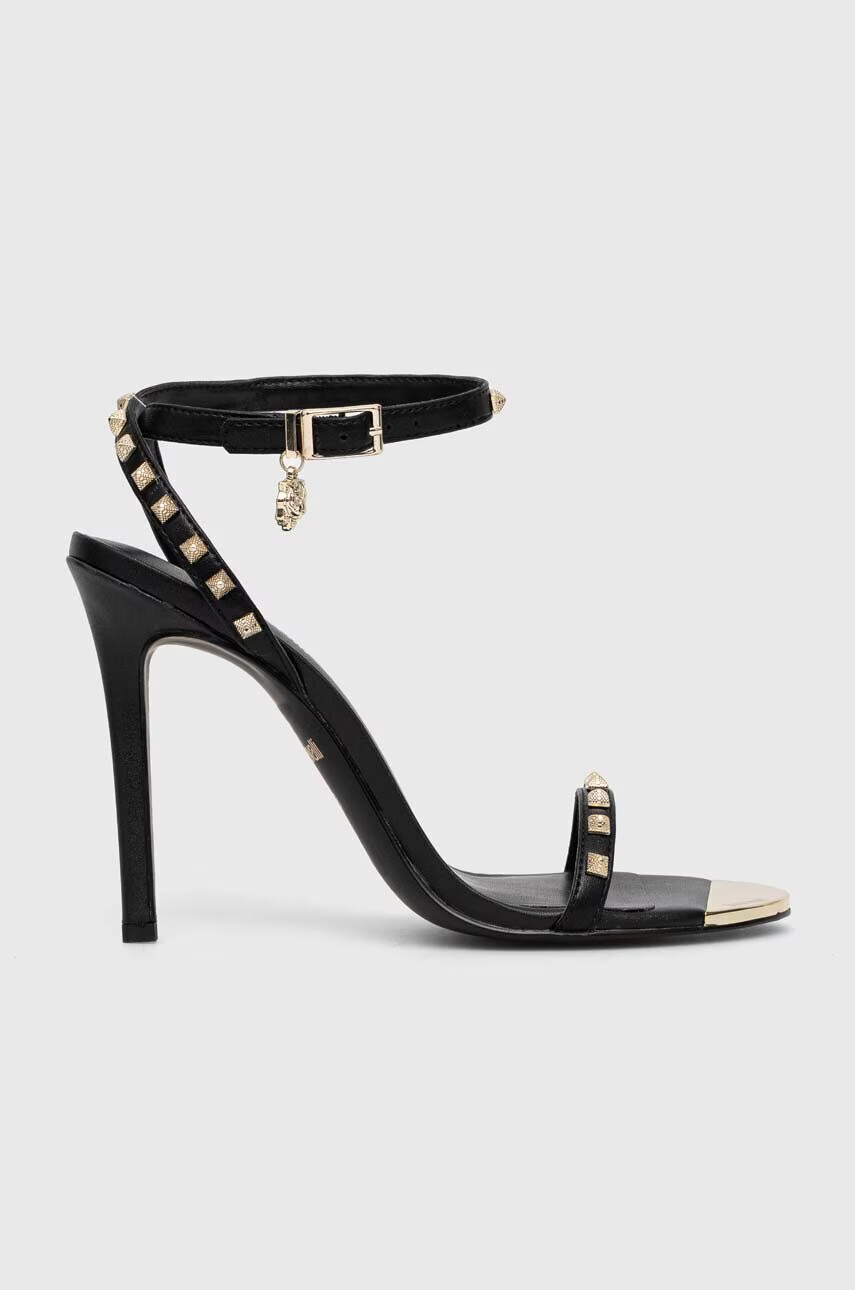 Just Cavalli Кожени сандали в черно 74RB3S20 - Pepit.bg