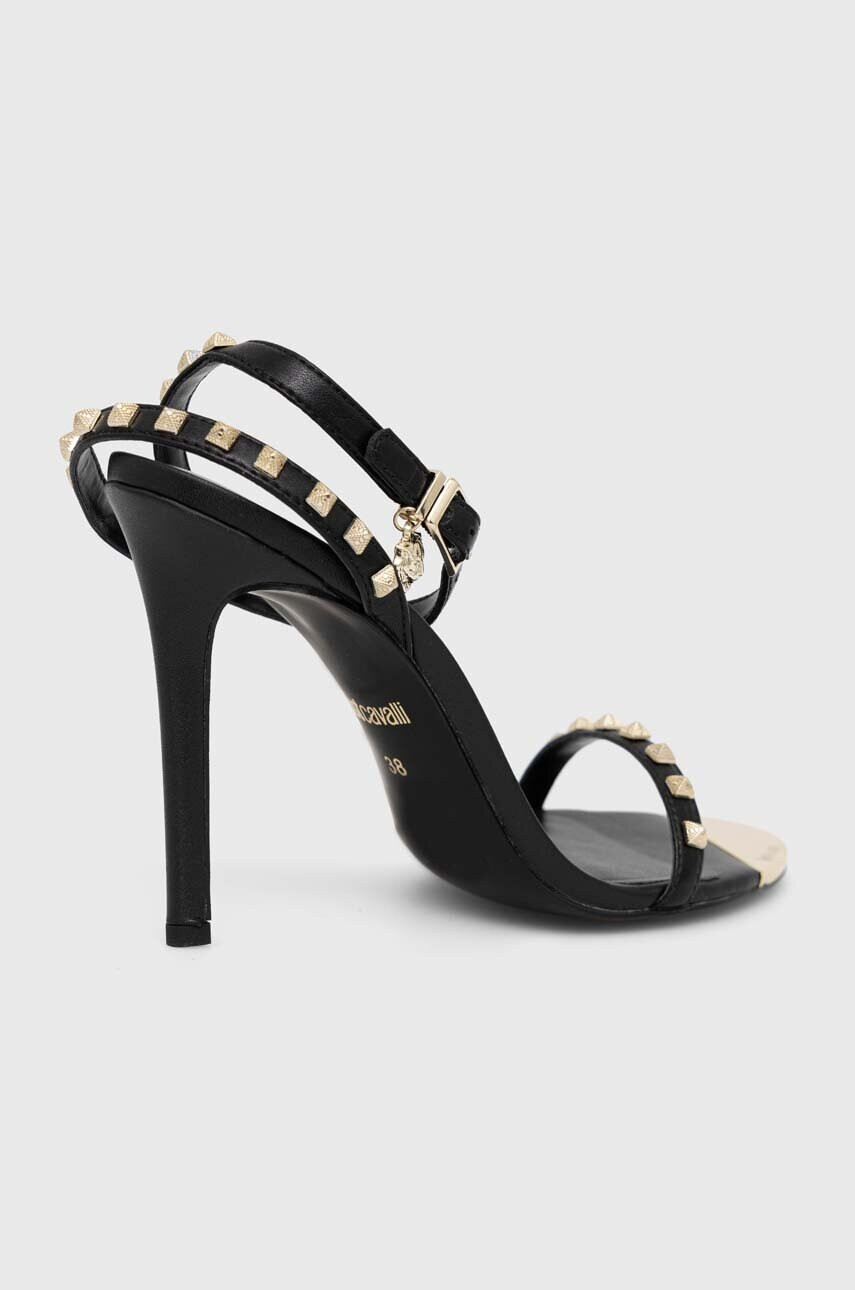 Just Cavalli Кожени сандали в черно 74RB3S20 - Pepit.bg
