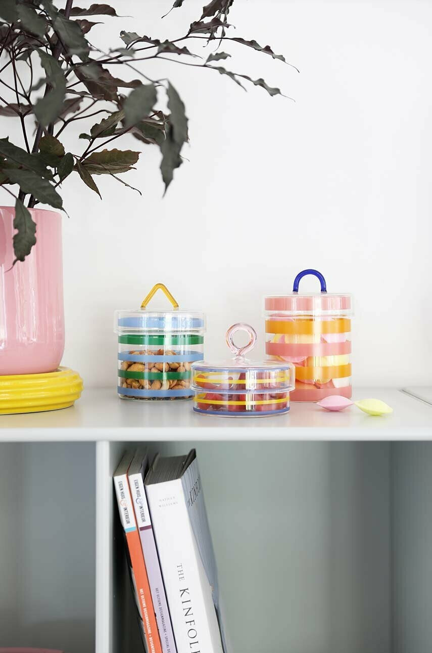 &k amsterdam Кутия с капак Jar Stripy - Pepit.bg