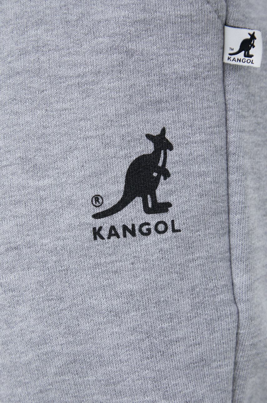 Kangol Памучен спортен панталон в сиво с изчистен дизайн - Pepit.bg