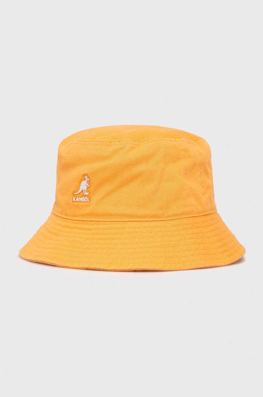 Kangol Памучна капела в оранжево от памук - Pepit.bg
