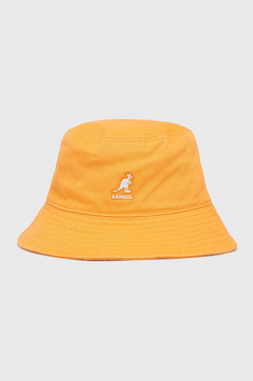 Kangol Памучна капела в оранжево от памук - Pepit.bg