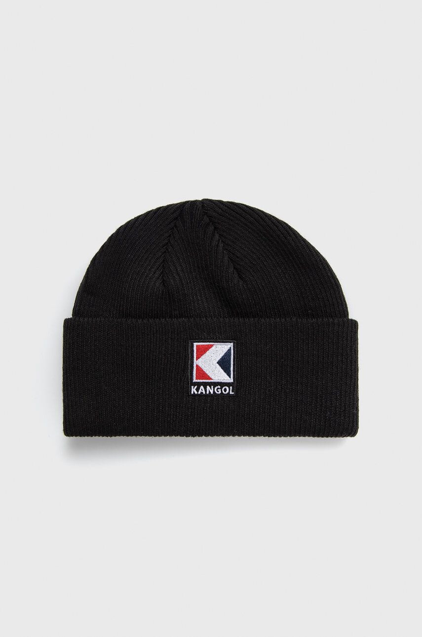 Kangol Шапка в черно с фина плетка - Pepit.bg