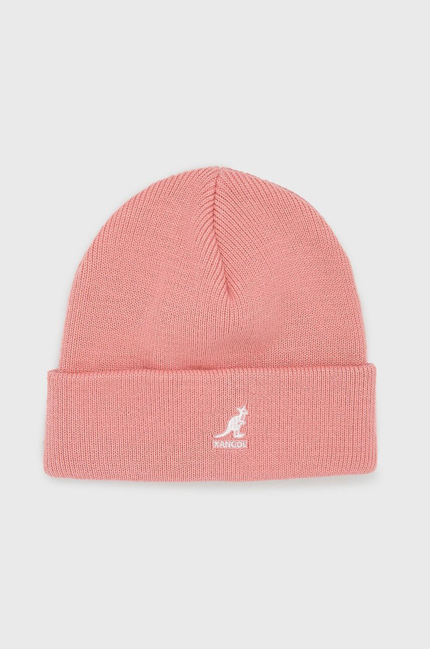 Kangol Шапка в розово от плътен трикотаж - Pepit.bg