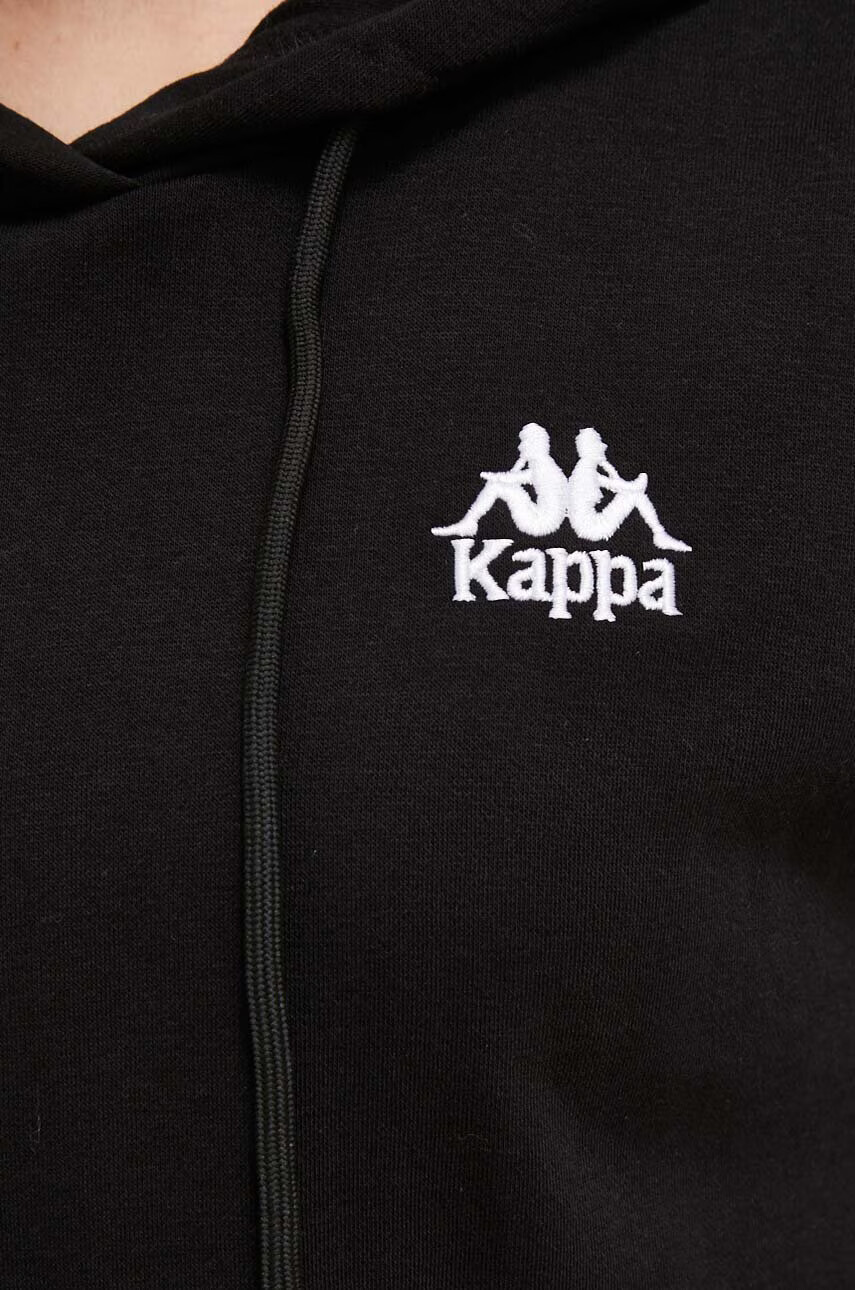 Kappa Суичър в черно с качулка с апликация - Pepit.bg