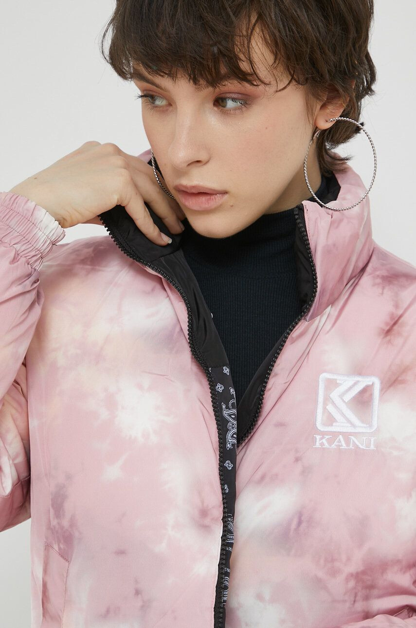 Karl Kani Яке с две лица Retro Reversible Puffer Jacket със зимна изолация с уголемена кройка - Pepit.bg