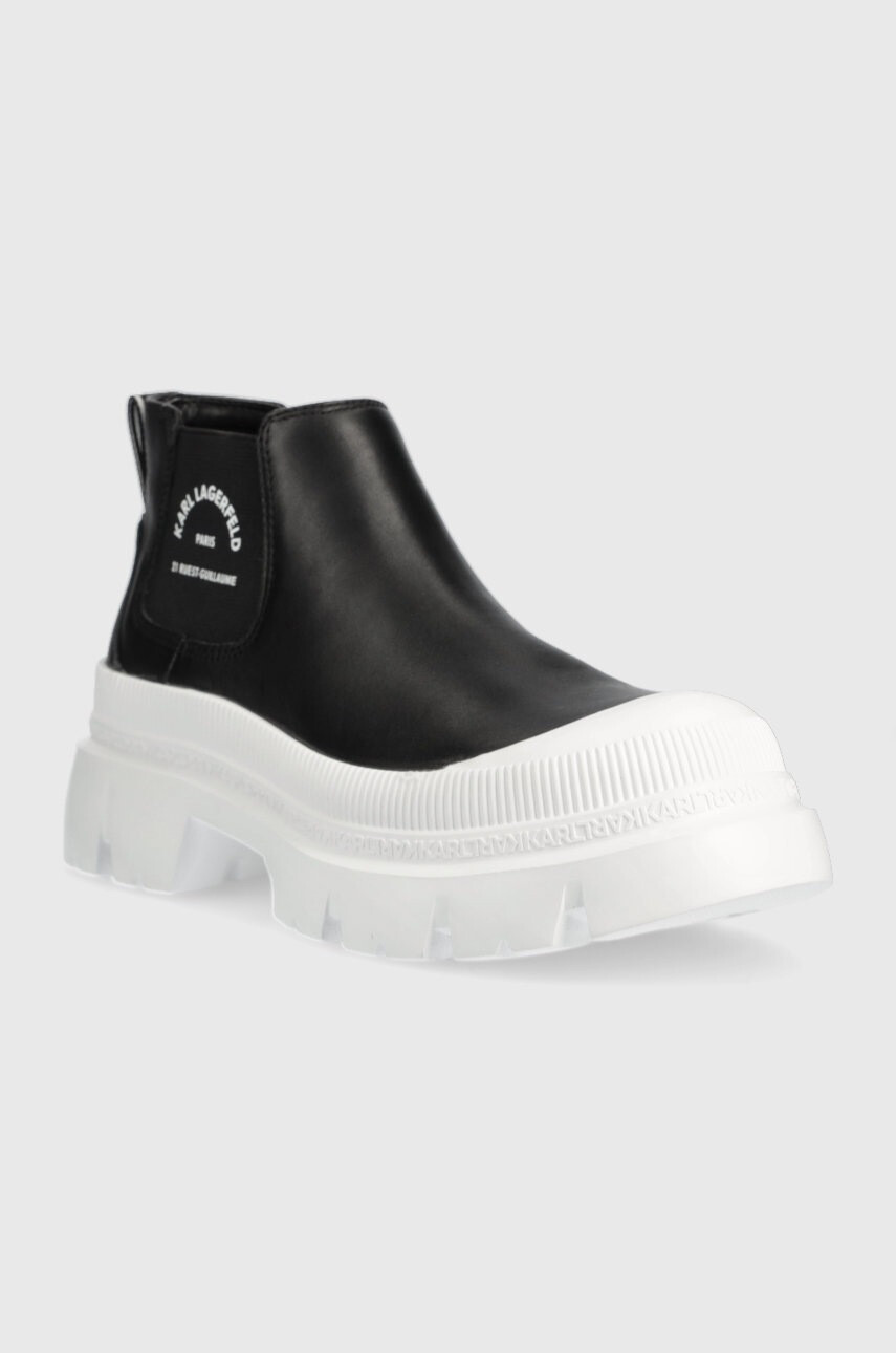 Karl Lagerfeld Боти челси Kl43530 Trekka Max в черно с платформа KL43530 - Pepit.bg